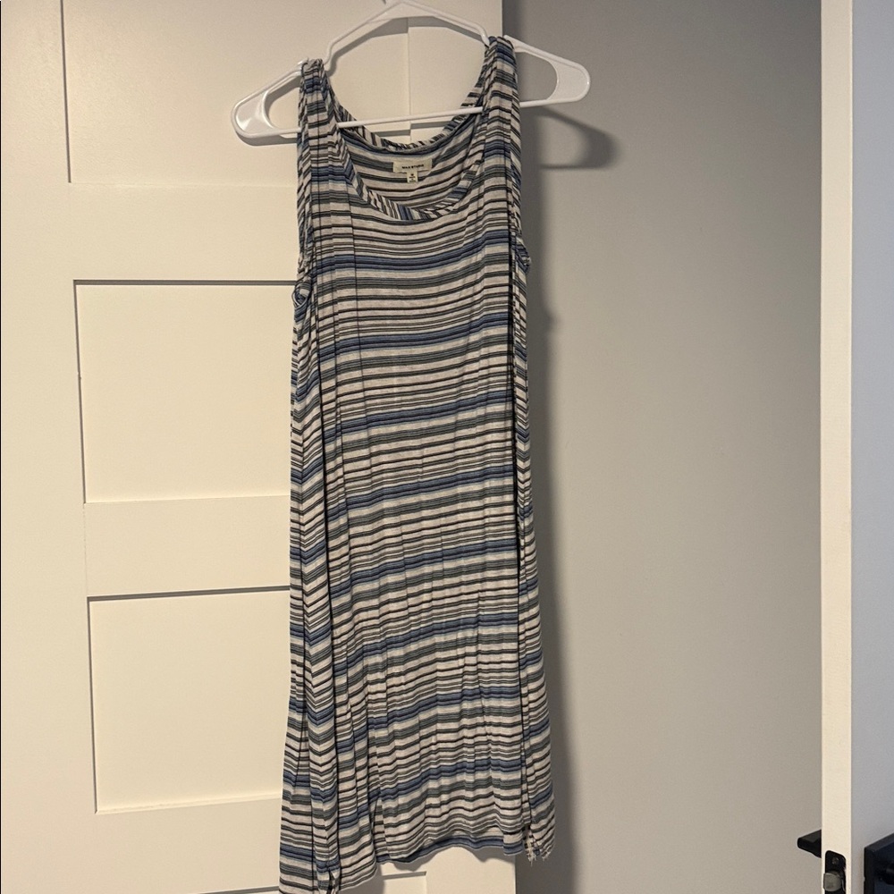 Max Studio Blue and White Striped Dress